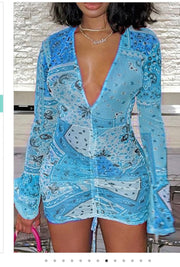 Bandana Dress - Blue